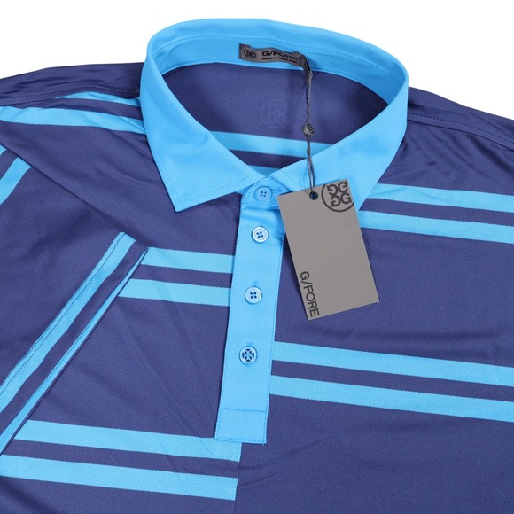 G/FORE | Shirts | New Gfore Golf Polo Shirt Striped Performance ...